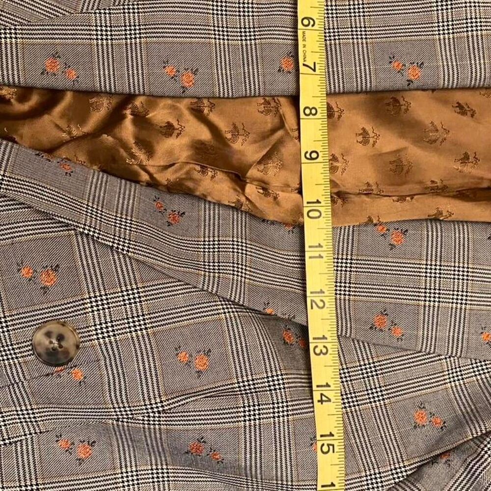 Brooks-Brothers Embroidered Plaid Blazer - Picture 7 of 7